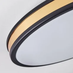 Lampes Dorées-hofstein Plafonnier Kirtland LED Or, Noir, 1 lumière