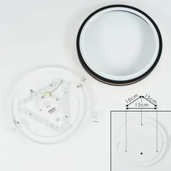 Lampes Dorées-hofstein Plafonnier Kirtland LED Or, Noir, 1 lumière