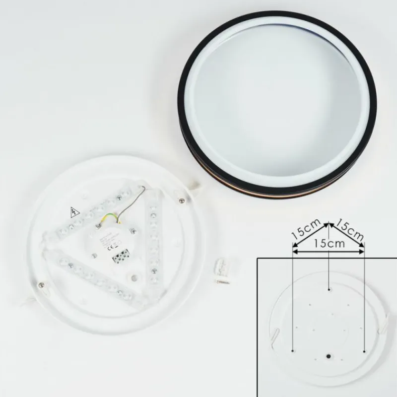 Lampes Dorées-hofstein Plafonnier Kirtland LED Or, Noir, 1 lumière