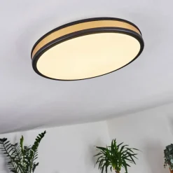 Lampes Dorées-hofstein Plafonnier Kirtland LED Or, Noir, 1 lumière