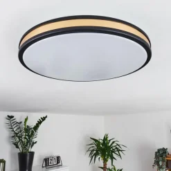 Lampes Dorées-hofstein Plafonnier Kirtland LED Or, Noir, 1 lumière