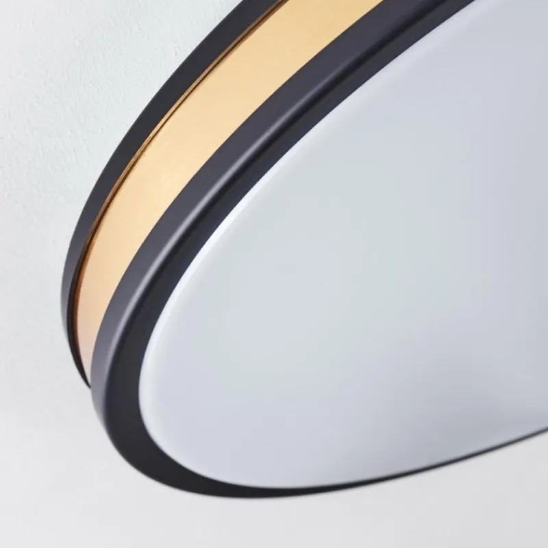 Lampes Dorées-hofstein Plafonnier Kirtland LED Or, Noir, 1 lumière