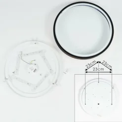 Lampes Dorées-hofstein Plafonnier Kirtland LED Or, Noir, 1 lumière