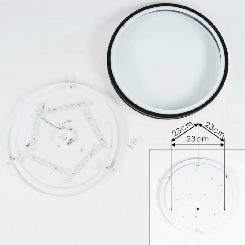 Lampes Dorées-hofstein Plafonnier Kirtland LED Or, Noir, 1 lumière