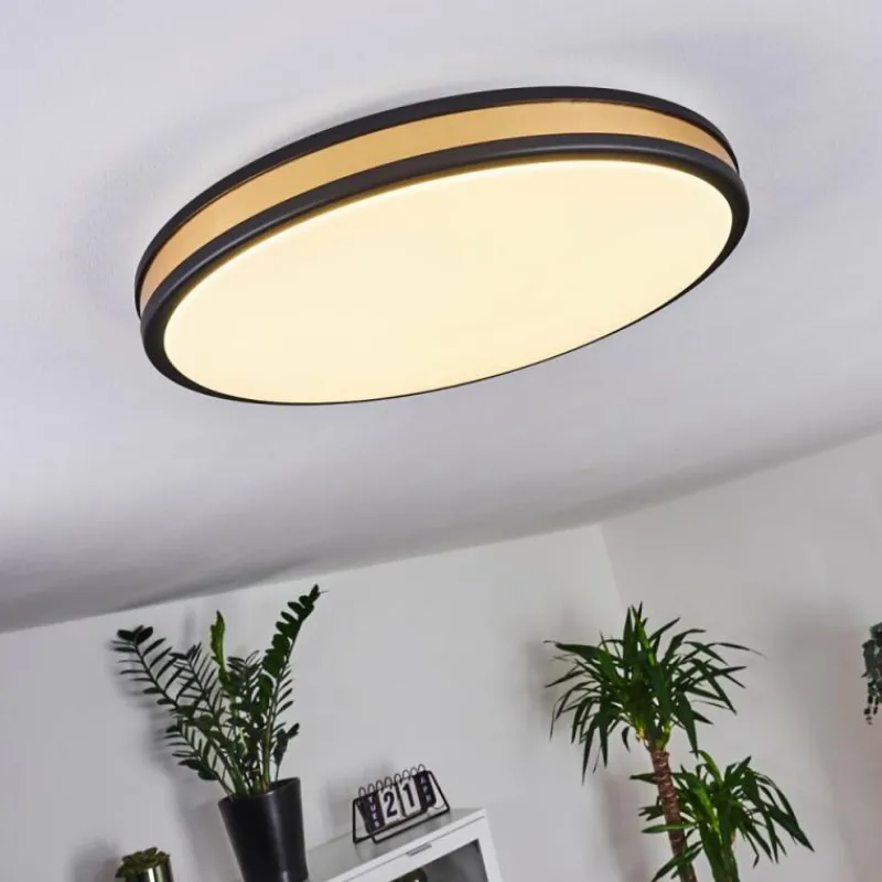 Lampes Dorées-hofstein Plafonnier Kirtland LED Or, Noir, 1 lumière