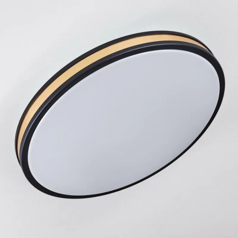 Lampes Dorées-hofstein Plafonnier Kirtland LED Or, Noir, 1 lumière