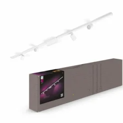 Luminaires Philips Plafonnier Kit de base Philips Hue Perifo LED Blanc, 4 lumières, Changeur de couleurs