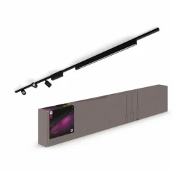 Luminaires Philips Plafonnier Kit de base Philips Hue Perifo LED Noir, 4 lumières, Changeur de couleurs