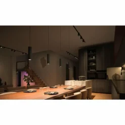 Luminaires Philips Plafonnier Kit de base Philips Hue Perifo LED Noir, 4 lumières, Changeur de couleurs