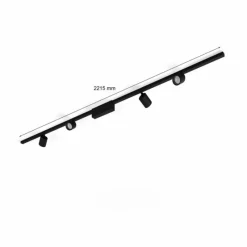 Luminaires Philips Plafonnier Kit de base Philips Hue Perifo LED Noir, 4 lumières, Changeur de couleurs