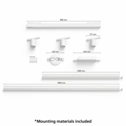 Luminaires Philips Plafonnier Kit de base Philips Hue Perifo LED Blanc, 4 lumières, Changeur de couleurs