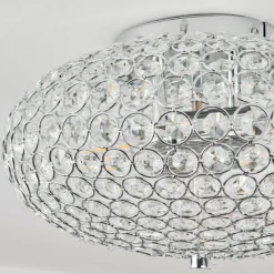 hofstein Plafonnier Klamila Chrome, 2 lumières