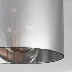 Suspension Verre Fumé-hofstein Plafonnier Klemtoo Noir, 4 lumières