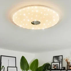 hofstein Plafonnier Klosters LED Blanc, 1 lumière, Télécommandes