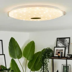 hofstein Plafonnier Klosters LED Blanc, 1 lumière, Télécommandes