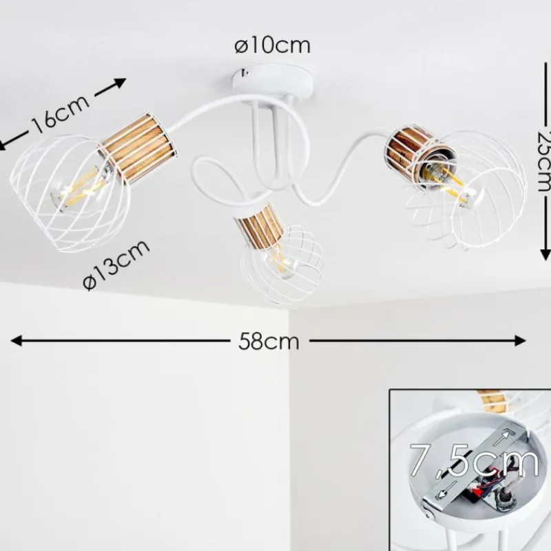 hofstein Plafonnier Koler Blanc, 3 lumières