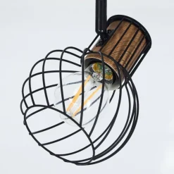 Lampes Vintages & Rétros-hofstein Plafonnier Koler Noir, 2 lumières