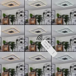 hofstein Plafonnier Kolo LED Blanc, 1 lumière, Télécommandes