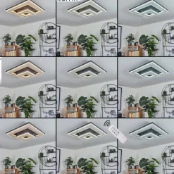 hofstein Plafonnier Kolo LED Noir, Blanc, 1 lumière