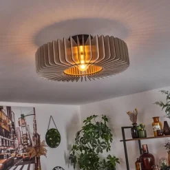 hofstein Plafonnier Konbongou Noir, 1 lumière