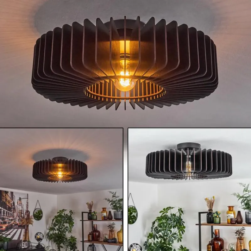 hofstein Plafonnier Konbongou Noir, 1 lumière