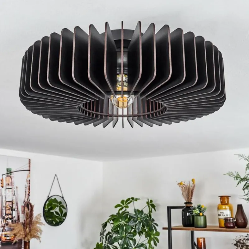 hofstein Plafonnier Konbongou Noir, 1 lumière