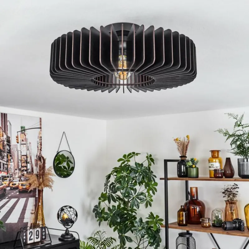 hofstein Plafonnier Konbongou Noir, 1 lumière