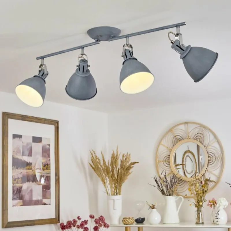 hofstein Plafonnier Koppom Bleu, Gris, 4 lumières