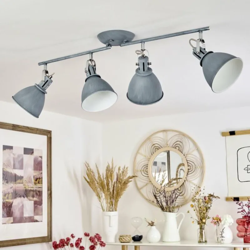 hofstein Plafonnier Koppom Bleu, Gris, 4 lumières