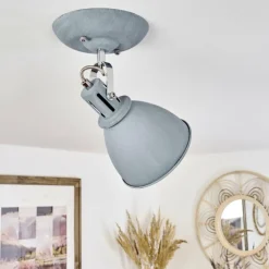 Luminaires Scandinaves-hofstein Plafonnier Koppom Chrome, Gris, 1 lumière