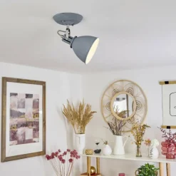 Luminaires Scandinaves-hofstein Plafonnier Koppom Chrome, Gris, 1 lumière