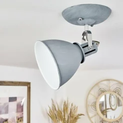 Luminaires Scandinaves-hofstein Plafonnier Koppom Chrome, Gris, 1 lumière