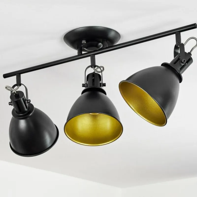 Lampes Industrielles-hofstein Plafonnier Koppom Noir, 3 lumières
