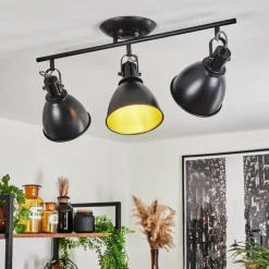 Lampes Industrielles-hofstein Plafonnier Koppom Noir, 3 lumières
