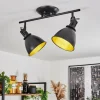 Lampes Dorées-hofstein Plafonnier Koppom Noir, 2 lumières