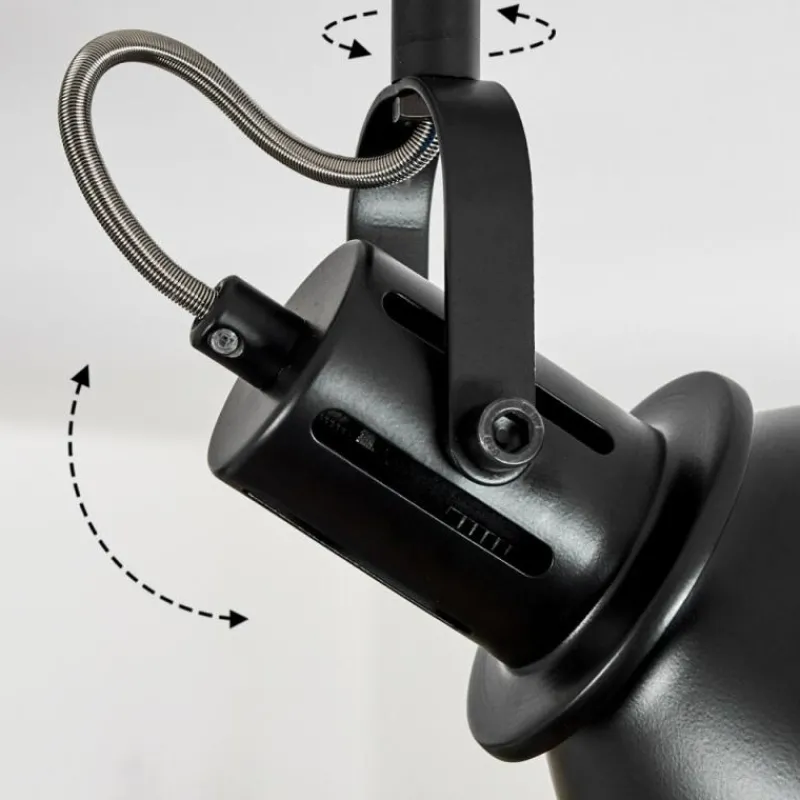 Lampes Dorées-hofstein Plafonnier Koppom Noir, 2 lumières