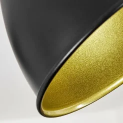 Lampes Dorées-hofstein Plafonnier Koppom Noir, 4 lumières