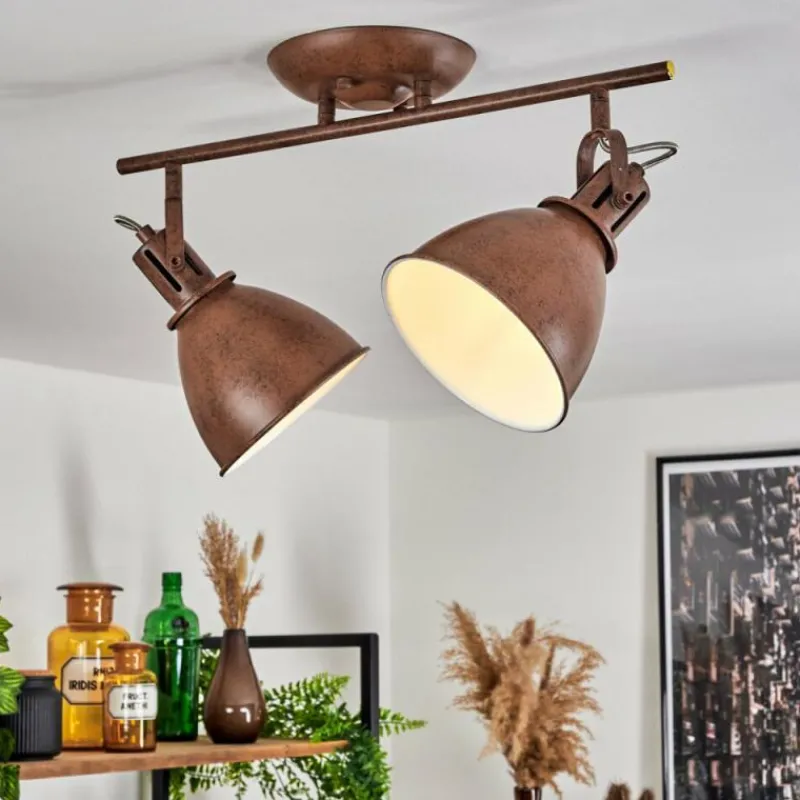 Lampes Industrielles-hofstein Plafonnier Koppom Rouille, 2 lumières