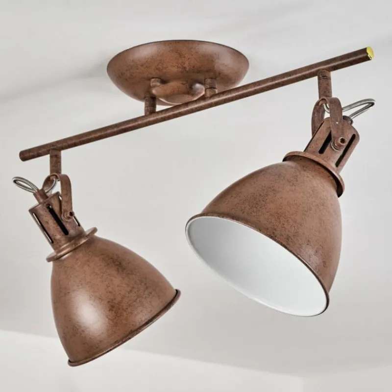 Lampes Industrielles-hofstein Plafonnier Koppom Rouille, 2 lumières