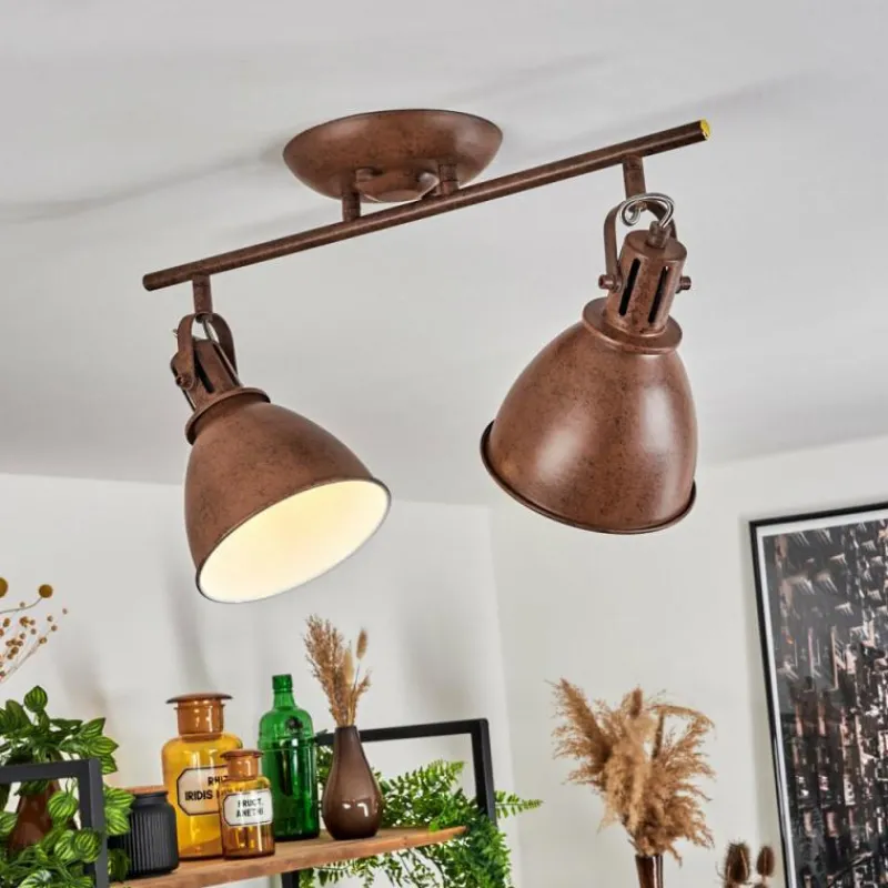 Lampes Industrielles-hofstein Plafonnier Koppom Rouille, 2 lumières