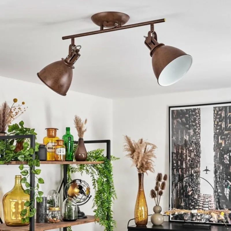 Lampes Industrielles-hofstein Plafonnier Koppom Rouille, 2 lumières