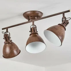 Lampes Industrielles-hofstein Plafonnier Koppom Rouille, 3 lumières
