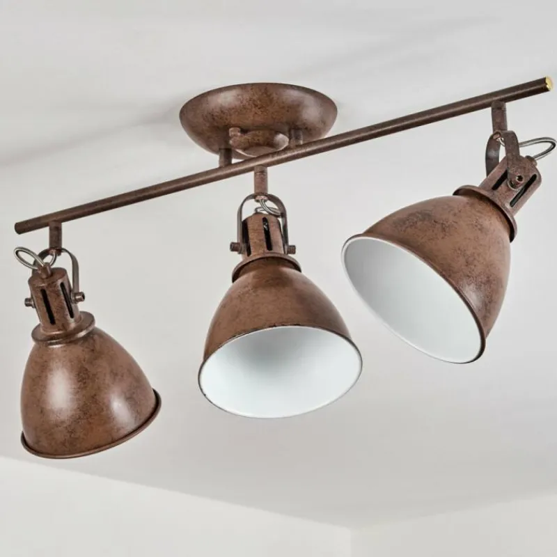 Lampes Industrielles-hofstein Plafonnier Koppom Rouille, 3 lumières