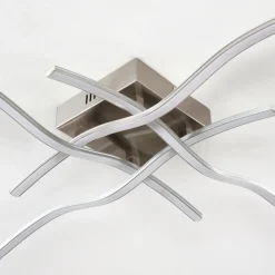 hofstein Plafonnier Kosola LED Nickel mat, 4 lumières