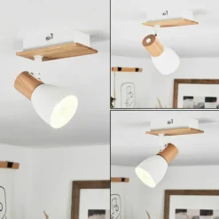 Luminaires Scandinaves-hofstein Plafonnier Kouek Écru, Blanc, 1 lumière