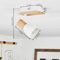 Luminaires Scandinaves-hofstein Plafonnier Kouek Écru, Blanc, 1 lumière