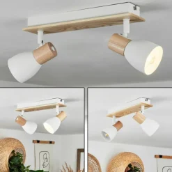 Luminaires Scandinaves-hofstein Plafonnier Kouek Écru, Blanc, 2 lumières