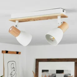 Luminaires Scandinaves-hofstein Plafonnier Kouek Écru, Blanc, 2 lumières