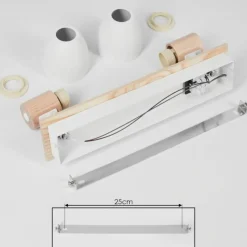 Luminaires Scandinaves-hofstein Plafonnier Kouek Écru, Blanc, 2 lumières