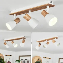 Luminaires Scandinaves-hofstein Plafonnier Kouek Écru, Blanc, 3 lumières